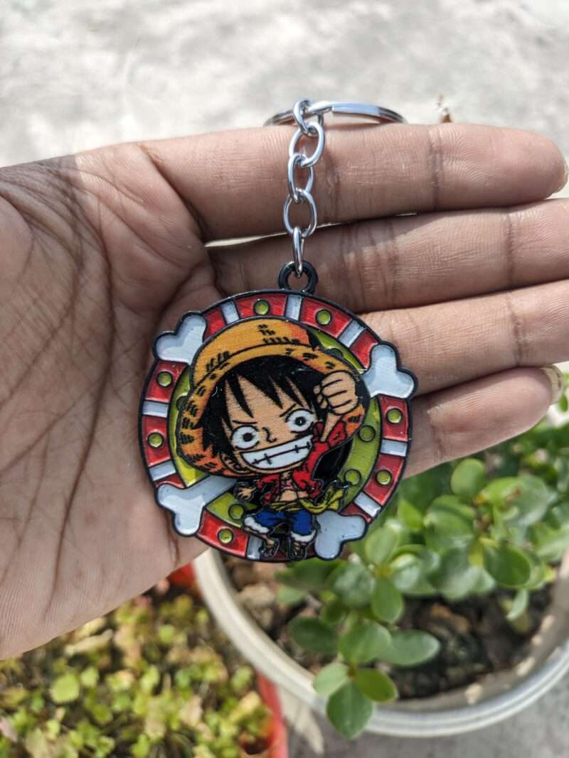 Monkey D. Luffy spinning metal keychain | One Piece