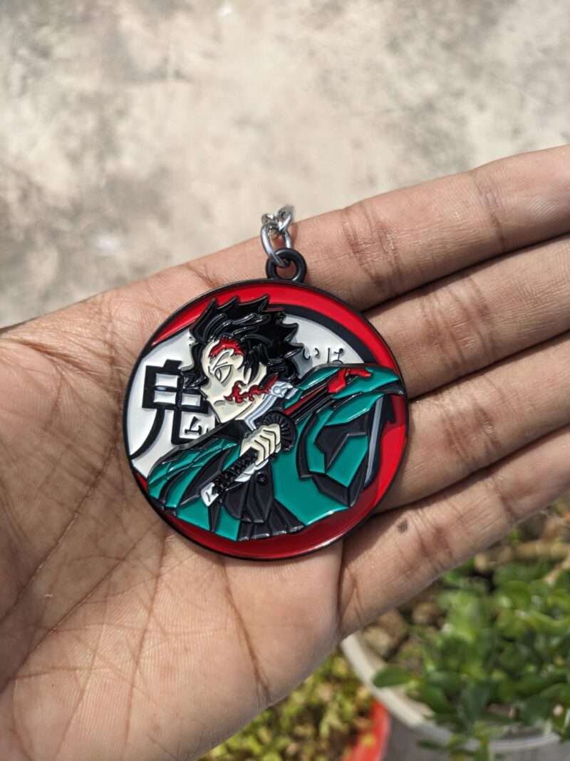 Tanjiro Kamado rotating metal keychain | Demon Slayer